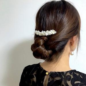 コーム 髪飾り 花 パール レディース ヘアア...の詳細画像5