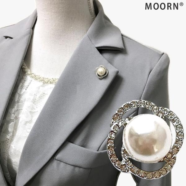 ブローチ パール レディース シンプル 結婚式 入学式 卒業式 入園式 卒園式 小さめ シルバー お...