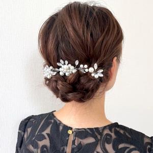 Uピン コーム 4点セット 結婚式 ヘアアクセ...の詳細画像2