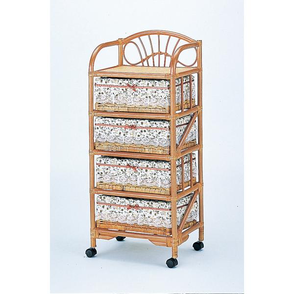 今枝商店 ラタン 籐 チェスト ランドリー 4段 E3201