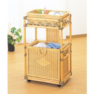 今枝商店 ラタンテーブル 円形 ガラス天板 棚付 籐家具 直径60cm