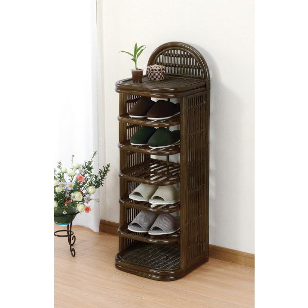 今枝商店 ラタン 籐 スリッパラック ６段 R296B-XW