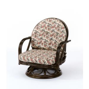 中居木工 座椅子 回転肘付き座椅子 360度回転 背の角度4段階調整可