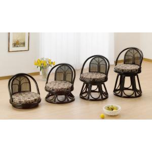 今枝商店 籐 回転座椅子 ワイドタイプ ラタンチェア 座面高34cm