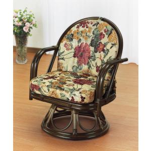 今枝商店 ラタン 籐 座椅子 回転イス ミドルハイ S543B