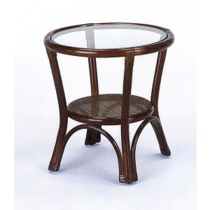 今枝商店 籐 収納付 ローテーブル ガラス天板 幅65cm （ センター