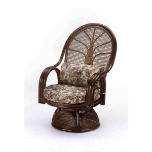 今枝商店 ラタン 籐 ラウンドチェアー 回転座椅子 ハイタイプ TK666B