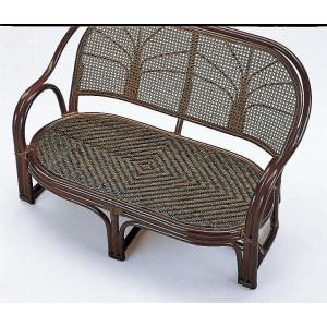 今枝商店 ラタン 籐 ラブチェアー ソファ Y...の詳細画像1