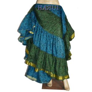 ベリーダンス ジプシー スカート 25ヤード インド製 シルクサテン