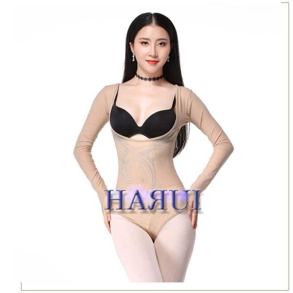 ベリー ダンス ストーン ビジュ 付 インナー レオタード B 柄有