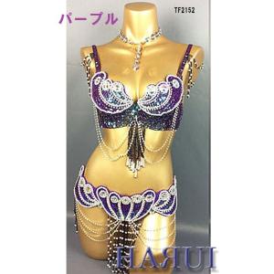 準備中 新入荷 ベリーダンス エジプト製 衣装 5点セット 黒 : Costume