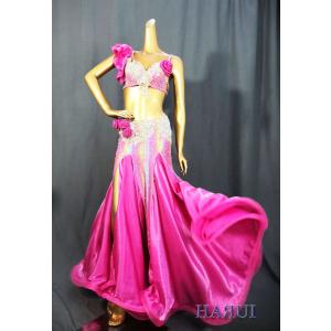 ベリーダンス 衣装 上下セット ピンク