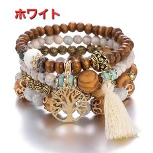 新入荷 木製ビーズ ブレスレット ベリーダンス...の詳細画像2