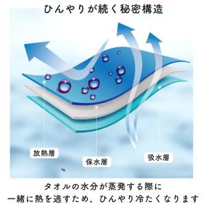 冷感タオル 4枚セット 水に濡らしてひんやり続...の詳細画像3