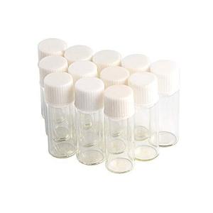 1 mlミニ透明ガラス瓶 白いプラスチックの蓋 飾りの瓶 収納の瓶-100個