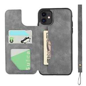 Pelanty iPhone 11 ケース iPhone11 ケース アイフォン11 ケース 縄掛け 6.1インチ 背面 手帳型 高級PUレザーケース IC カ