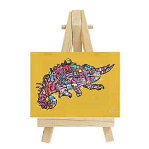 シーエスフロント Artiswitch ミニイラストキャンバス 03 カメレオン キャンバス地 木材製