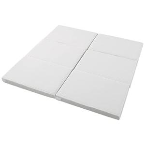 マットレス ワイドキング ファミリー用 厚さ10cm 折りたたみ 三つ折り (200×195×10cm ホワイト)の商品画像