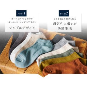 メンズ レディース リブ スニーカーソックス ...の詳細画像1