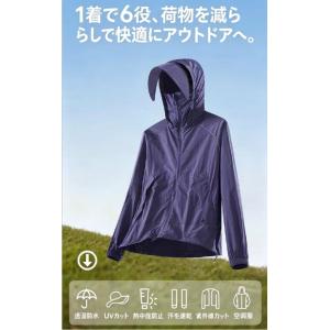 夏 UPF50+ 紫外線対策 UVカットパーカ...の詳細画像2