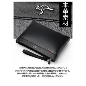 送料無料 クラッチバッグ メンズ 本革 ブラン...の詳細画像2