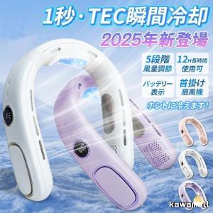ネッククーラー 冷却プレート付き 首掛け扇風機 半導体冷却 羽根なし 3つ冷却プレート 扇風機 静音 ネックファン 100段階風量 節電 熱中症対策 屋外 プレゼント