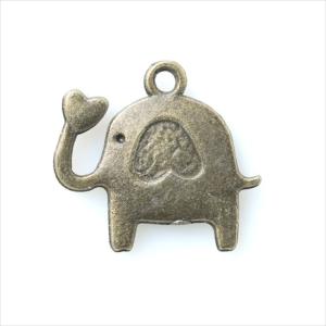 金古美 チャーム 1個 ぞうさん 象 Buena Suerie アンティークゴールド アクセサリー パーツ カン付き 金属 メタル ピアス タッセル レジン ハンドメイド T-238