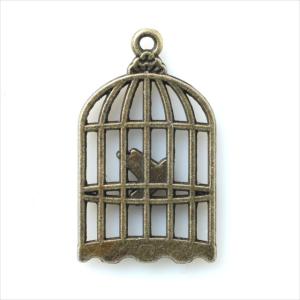 金古美 チャーム 1個 鳥かご 鳥篭 鳥籠 カ...の詳細画像2