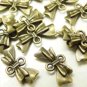 金古美 チャーム 1個 リボン カン×2 コネ...の詳細画像2