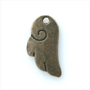 金古美 チャーム 1個 羽 小さめ アンティークゴールド アクセサリー パーツ 金具 金属 メタル ピアス タッセル レジン 素材 ハンドメイド 材料 T-220