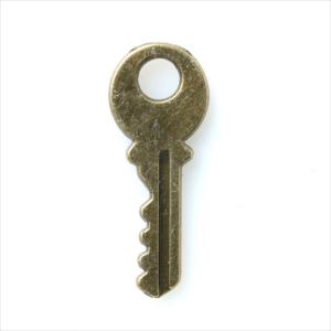 金古美 チャーム 1個 鍵 キー 丸 小さめ アンティークゴールド アクセサリー パーツ 金具 金属 メタル ピアス タッセル レジン 素材 ハンドメイド 材料 T-260