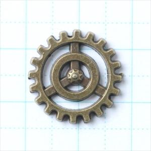 金古美 チャーム 1個 歯車 b アンティーク...の詳細画像1