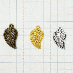 チャーム 透かし リーフ 小さめ 葉っぱ 枯れ...の詳細画像2