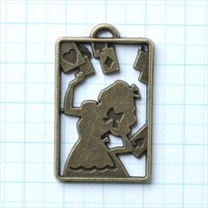金古美 チャーム アリス 四角 1個 アンティ...の詳細画像1
