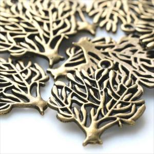 金古美 チャーム 1個 透かしツリー 木 スカ...の詳細画像3