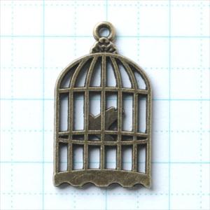 金古美 チャーム 10個セット 鳥かご 鳥篭 ...の詳細画像1