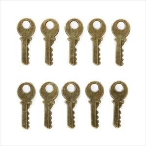 金古美 チャーム 10個セット 鍵 キー 丸 ...の詳細画像2