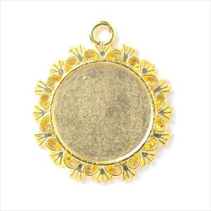 ミール皿 1枚 丸皿 g16 ゴールド 金 カンあり カン付き 丸 ラウンド レジン アクセサリー パーツ 枠 型枠 モールド 台座 ンドメイド ネックレス 素材 材料 手芸