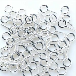 ヒートン 13mm 約50個 銀 ネジ フック...の詳細画像1