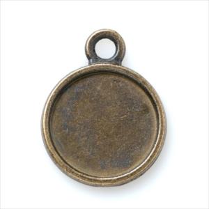 ミール皿 1枚 丸皿 a24 アンティークゴールド 金古美 カンあり カン付き 丸 ラウンド レジン アクセサリー パーツ 型枠 モールド ハンドメイド 素材 材料 手芸