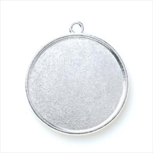 ミール皿 1枚 丸皿 s45 ホワイトシルバー 銀 カンあり カン付き 丸 レジン アクセサリー パーツ 型枠 モールド チャーム 台座 土台 ハンドメイド 素材 金具
