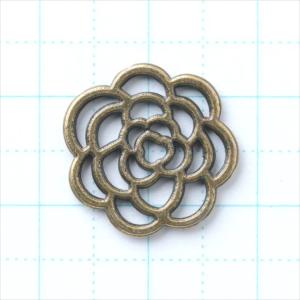 チャーム 透かしパーツ カメリア 1個 デザイ...の詳細画像2