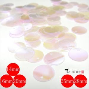 スパンコール クリアー オーロラ トップホール 14mm