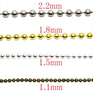 ボールチェーン 1m単位 切り売り 1.1mm...の詳細画像1