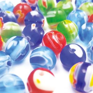 ミルフィオリ 6mm ガラスビーズ 20個セット アソート
