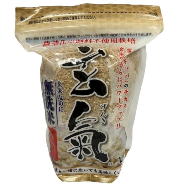 無農薬 国産玄米 無洗米 玄氣1.5kg(川島米穀店)  GABA ギャバ 健康米 美味しい玄米