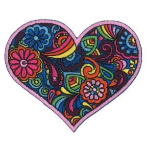 ★ネコポス対応★ ラブ ペイズリー ハート パッチ / DSX LOVE PAISLEY HEART PATCH / ワッペン｜harvestmarket