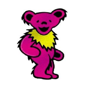 ★ネコポス対応★ グレイトフルデッド ピンク ベアー グリッター ステッカー / GD PINK BEAR GLITTER STICKER / シール GRATEFULDEAD｜harvestmarket