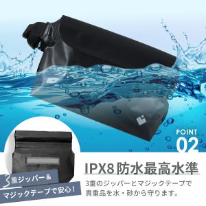 長財布が入る 防水ポーチ 防水 バッグ ショル...の詳細画像4
