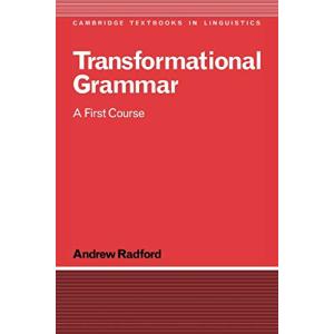 Transformational Grammar:Radford: A First Course (Cambridge Textbooks in Linguistics) 【並行輸入品】の商品画像